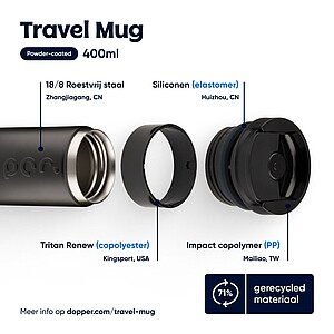 Dopper Travel Mug 400 ml, blazing black