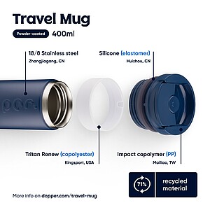 Dopper Travel Mug 400 ml, breaker blue