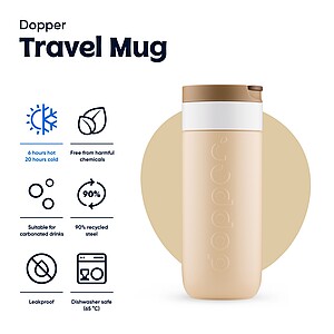 Dopper Travel Mug 400 ml, Earthy Brown