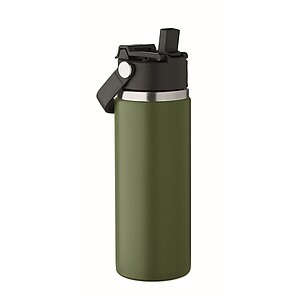 Double wall bottle 500 ml, dark green