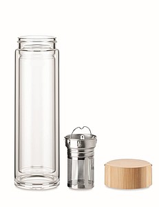 Double wall glass bottle 400ml