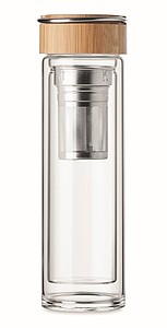 Double wall glass bottle 400ml