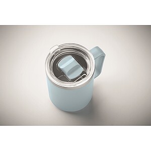 Double wall mug 400ml, baby blue