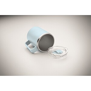 Double wall mug 400ml, baby blue