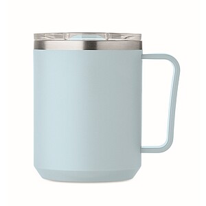 Double wall mug 400ml, baby blue