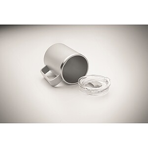 Double wall mug 400ml, grey