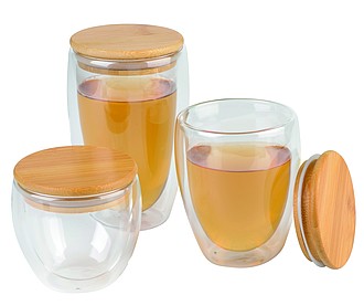 Double-walled glass BAMBOO ART, capacity approx. 250 ml