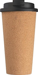 Double-walled leakproof mug with cork coating