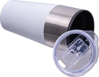 Double walled tumbler, 600 ml, white