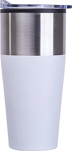 Double walled tumbler, 600 ml, white