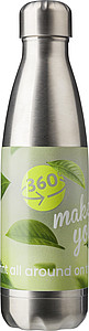 Double walled water bottle (550 ml) with screw cap., silver
