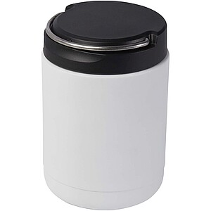 Doveron 500 ml recycled stainless steel insulated lunch pot, white