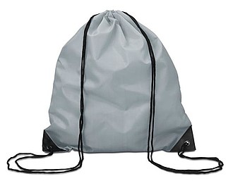 Drawstring backpack, grey
