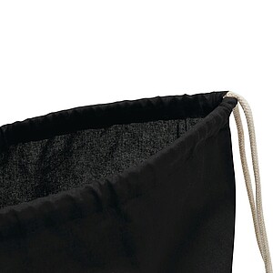 Drawstring bag, black