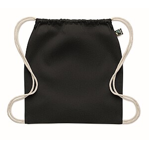Drawstring bag Fairtrade 180gr, black