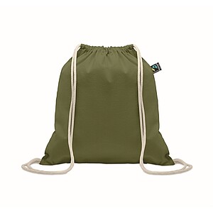 Drawstring bag Fairtrade 180gr, dark green