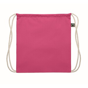 Drawstring bag Fairtrade 180gr, fuchsia