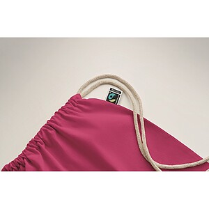Drawstring bag Fairtrade 180gr, fuchsia
