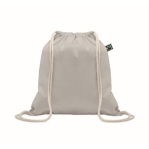 Drawstring bag Fairtrade 180gr, grey