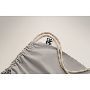 Drawstring bag Fairtrade 180gr, grey