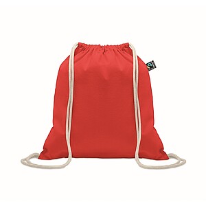 Drawstring bag Fairtrade 180gr, red