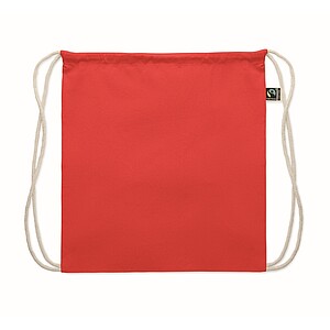Drawstring bag Fairtrade 180gr, red