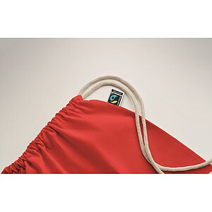 Drawstring bag Fairtrade 180gr, red