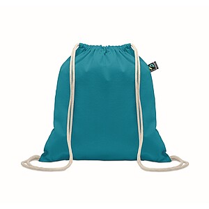 Drawstring bag Fairtrade 180gr, turquoise