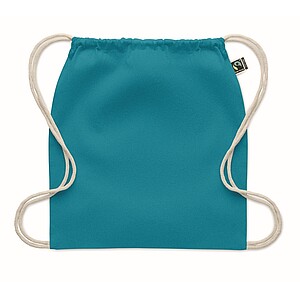 Drawstring bag Fairtrade 180gr, turquoise