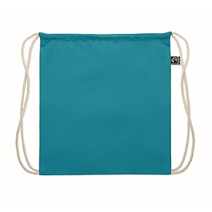 Drawstring bag Fairtrade 180gr, turquoise