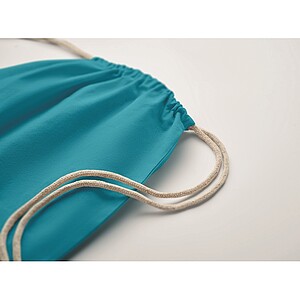 Drawstring bag Fairtrade 180gr, turquoise