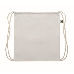 Drawstring bag Fairtrade 180gr, white