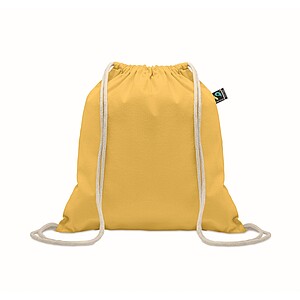 Drawstring bag Fairtrade 180gr, yellow