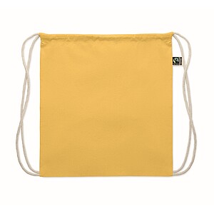Drawstring bag Fairtrade 180gr, yellow