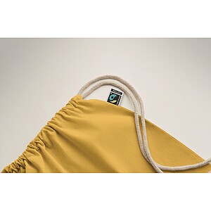 Drawstring bag Fairtrade 180gr, yellow