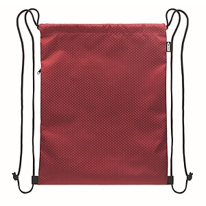 Drawstring bag in 420D RPET, burgundy
