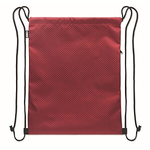 Drawstring bag in 420D RPET, burgundy
