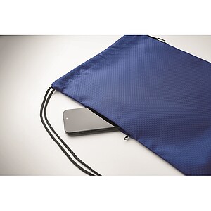 Drawstring bag in 420D RPET, royal blue