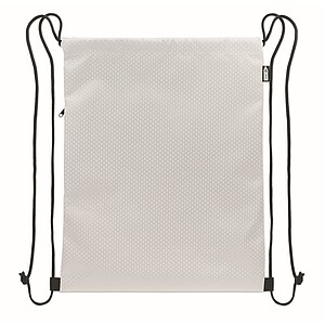 Drawstring bag in 420D RPET, white