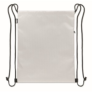 Drawstring bag in 420D RPET, white