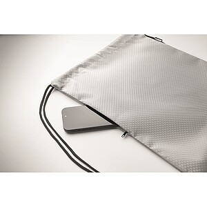 Drawstring bag in 420D RPET, white