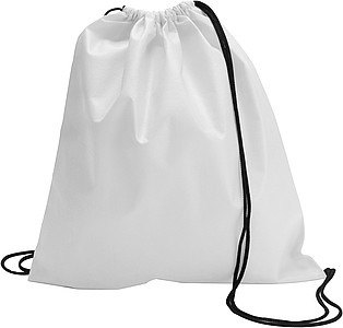 Drawstring bag, non woven White