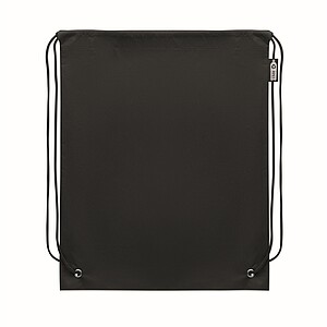 Drawstring bag RPET non-woven, black
