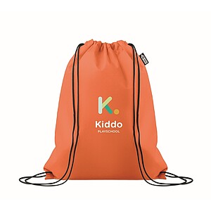 Drawstring bag RPET non-woven, orange