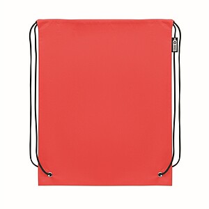 Drawstring bag RPET non-woven, red