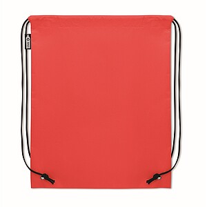 Drawstring bag RPET non-woven, red