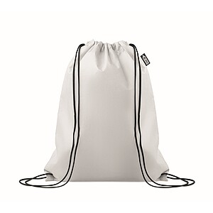 Drawstring bag RPET non-woven, white
