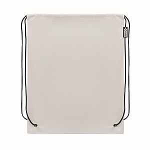 Drawstring bag RPET non-woven, white