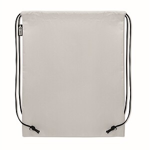 Drawstring bag RPET non-woven, white