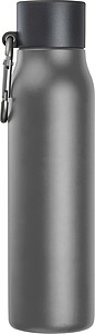 Drinking bottle with carabiner, 600ml, anthracite